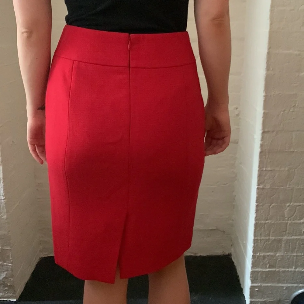Ann Taylor Red Pencil Skirt - Picture 3 of 3